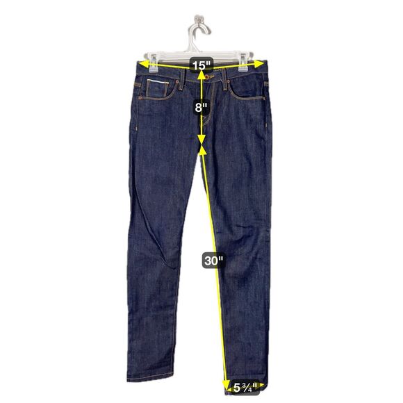 Baldwin Jeans Kansas City USA Womens 27 The Ten The Skinny Selvedge Dark Classic - Picture 8 of 10